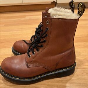 Dr. Martens 1460 Serena Faux-Fur Lined Leather Boots